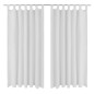 vidaXL Cortinas de micro-raso con bucles 2 unidades blanco 140x225 cm vidaXL Cortinas de micro-raso con bucles 2 unidades blanco 140x225 cm
