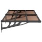 vidaXL Marquesina de puerta policarbonato negro 152,5x90 cm