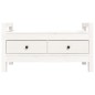 vidaXL Banco de recibidor madera maciza de pino blanco 80x40x43 cm vidaXL Banco de recibidor madera maciza de pino blanco 80x40x43 cm