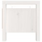 vidaXL Banco de recibidor madera maciza de pino blanco 80x40x43 cm vidaXL Banco de recibidor madera maciza de pino blanco 80x40x43 cm