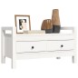 vidaXL Banco de recibidor madera maciza de pino blanco 80x40x43 cm vidaXL Banco de recibidor madera maciza de pino blanco 80x40x43 cm