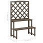 vidaXL Soporte de plantas y enrejado madera de abeto gris 70x42x115 cm vidaXL Soporte de plantas y enrejado madera de abeto gris 70x42x115 cm