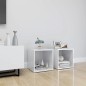 vidaXL Muebles TV 2 uds madera contrachapada blanco brillo 37x35x37 cm vidaXL Muebles TV 2 uds madera contrachapada blanco brillo 37x35x37 cm