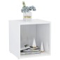 vidaXL Muebles TV 2 uds madera contrachapada blanco brillo 37x35x37 cm vidaXL Muebles TV 2 uds madera contrachapada blanco brillo 37x35x37 cm