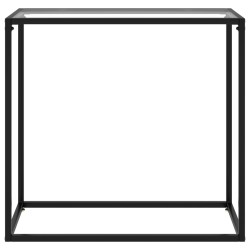 vidaXL Mesa consola vidrio templado transparente 80x35x75 cm