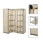 vidaXL Armario de esquina color crema 130x87x169 cm vidaXL Armario de esquina color crema 130x87x169 cm