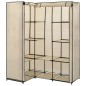 vidaXL Armario de esquina color crema 130x87x169 cm vidaXL Armario de esquina color crema 130x87x169 cm