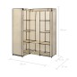 vidaXL Armario de esquina color crema 130x87x169 cm vidaXL Armario de esquina color crema 130x87x169 cm