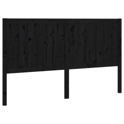 vidaXL Cabecero de cama madera maciza de pino negro 145,5x4x100 cm