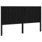 vidaXL Cabecero de cama madera maciza de pino negro 145,5x4x100 cm vidaXL Cabecero de cama madera maciza de pino negro 145,5x4x100 cm