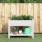 vidaXL Jardinera alta polipropileno blanco 110x45x79 cm vidaXL Jardinera alta polipropileno blanco 110x45x79 cm