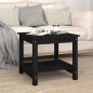 vidaXL Mesa de centro de madera maciza de pino negra 50x50x45 cm vidaXL Mesa de centro de madera maciza de pino negra 50x50x45 cm