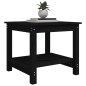 vidaXL Mesa de centro de madera maciza de pino negra 50x50x45 cm vidaXL Mesa de centro de madera maciza de pino negra 50x50x45 cm