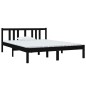 vidaXL Estructura de cama de madera maciza negro 140x190 cm vidaXL Estructura de cama de madera maciza negro 140x190 cm