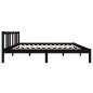 vidaXL Estructura de cama de madera maciza negro 140x190 cm vidaXL Estructura de cama de madera maciza negro 140x190 cm