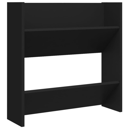 vidaXL Zapatero de pared madera contrachapada negro 60x18x60 cm
