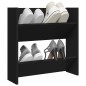vidaXL Zapatero de pared madera contrachapada negro 60x18x60 cm vidaXL Zapatero de pared madera contrachapada negro 60x18x60 cm
