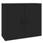 vidaXL Aparador de madera contrachapada negro 80x33x70 cm vidaXL Aparador de madera contrachapada negro 80x33x70 cm