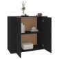 vidaXL Aparador de madera contrachapada negro 80x33x70 cm vidaXL Aparador de madera contrachapada negro 80x33x70 cm