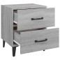 vidaXL Mesita de noche 2 unidades gris sonoma 40x35x47,5 cm vidaXL Mesita de noche 2 unidades gris sonoma 40x35x47,5 cm