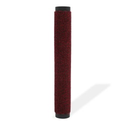 vidaXL Alfombra de entrada rectangular de nudo 80x120 cm roja