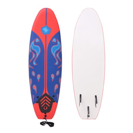 vidaXL Tabla de surf azul y roja 170 cm
