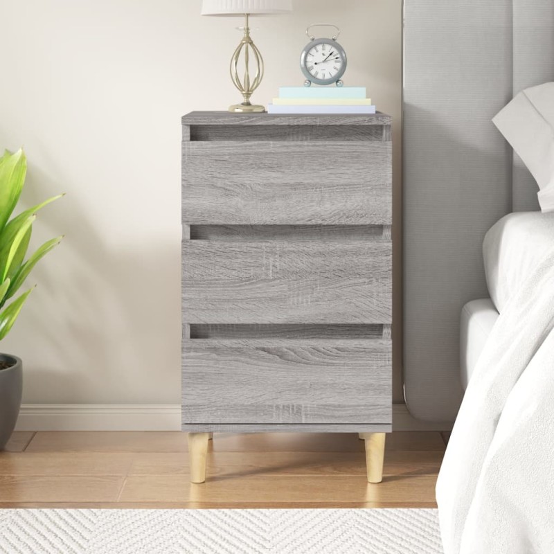 vidaXL Mesita de noche madera contrachapada gris Sonoma 40x35x70 cm vidaXL Mesita de noche madera contrachapada gris Sonoma 40x35x70 cm