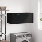 vidaXL Armario de pared madera de ingeniería negro 80x36,5x35 cm