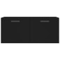 vidaXL Armario de pared madera de ingeniería negro 80x36,5x35 cm