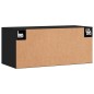 vidaXL Armario de pared madera de ingeniería negro 80x36,5x35 cm