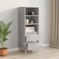 vidaXL Aparador alto madera contrachapada gris hormigón 40x36x110 cm vidaXL Aparador alto madera contrachapada gris hormigón 40x36x110 cm