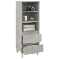 vidaXL Aparador alto madera contrachapada gris hormigón 40x36x110 cm vidaXL Aparador alto madera contrachapada gris hormigón 40x36x110 cm