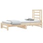 vidaXL Sofá cama extraíble madera maciza de pino 2x(90x200) cm vidaXL Sofá cama extraíble madera maciza de pino 2x(90x200) cm