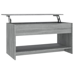 vidaXL Mesa de centro madera contrachapada gris Sonoma 102x50x52,5 cm