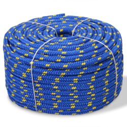 vidaXL Cuerda marina de polipropileno 14 mm 50 m azul
