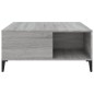 vidaXL Mesa de centro madera contrachapada gris Sonoma 80x80x36,5 cm vidaXL Mesa de centro madera contrachapada gris Sonoma 80x80x36,5 cm