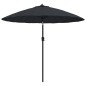 vidaXL Sombrilla de jardín con palo de aluminio negro 270 cm vidaXL Sombrilla de jardín con palo de aluminio negro 270 cm