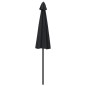 vidaXL Sombrilla de jardín con palo de aluminio negro 270 cm vidaXL Sombrilla de jardín con palo de aluminio negro 270 cm