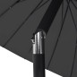 vidaXL Sombrilla de jardín con palo de aluminio negro 270 cm vidaXL Sombrilla de jardín con palo de aluminio negro 270 cm