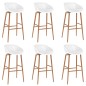 vidaXL Mesa alta y taburetes de bar 7 piezas blanco vidaXL Mesa alta y taburetes de bar 7 piezas blanco