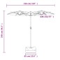 vidaXL Sombrilla doble blanco arena 316x240 cm vidaXL Sombrilla doble blanco arena 316x240 cm