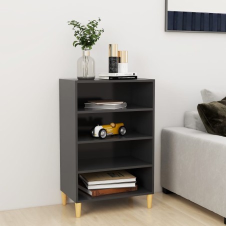 vidaXL Aparador de madera contrachapada gris 57x35x90 cm