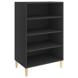 vidaXL Aparador de madera contrachapada gris 57x35x90 cm