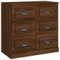 vidaXL Aparador de madera contrachapada roble marrón 70x35,5x67,5 cm