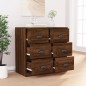 vidaXL Aparador de madera contrachapada roble marrón 70x35,5x67,5 cm