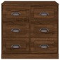 vidaXL Aparador de madera contrachapada roble marrón 70x35,5x67,5 cm