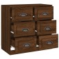 vidaXL Aparador de madera contrachapada roble marrón 70x35,5x67,5 cm