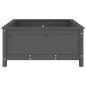 vidaXL Jardinera madera maciza de pino gris 82,5x82,5x39 cm vidaXL Jardinera madera maciza de pino gris 82,5x82,5x39 cm