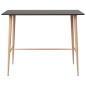 vidaXL Mesa alta y taburetes de bar 5 piezas negro y gris vidaXL Mesa alta y taburetes de bar 5 piezas negro y gris