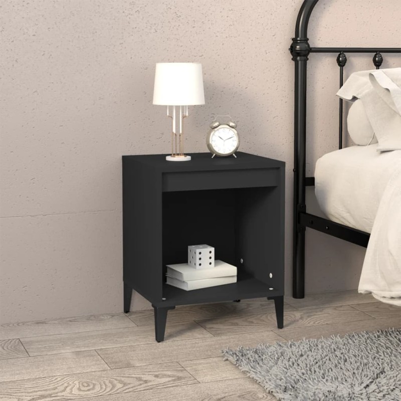 vidaXL Mesita de noche negro 40x35x50 cm vidaXL Mesita de noche negro 40x35x50 cm